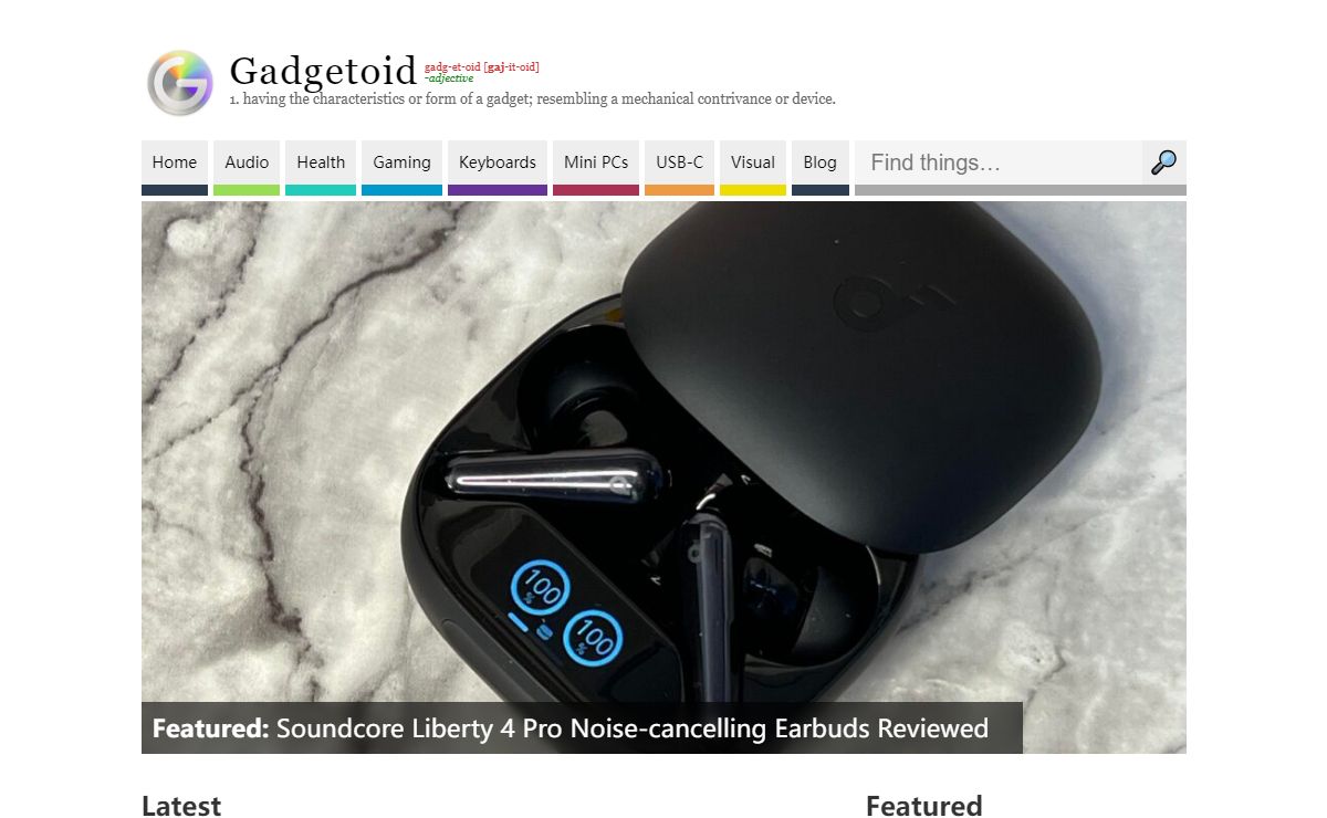 Gadgetoid - Having the characteristics or form of a gadget, resembling a mechanical contrivance or device. Gadgetoid