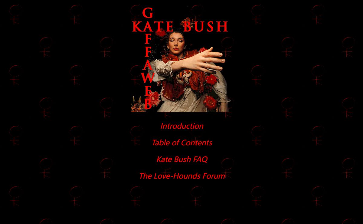 Gaffaweb - A Tribute to Kate Bush and her fans