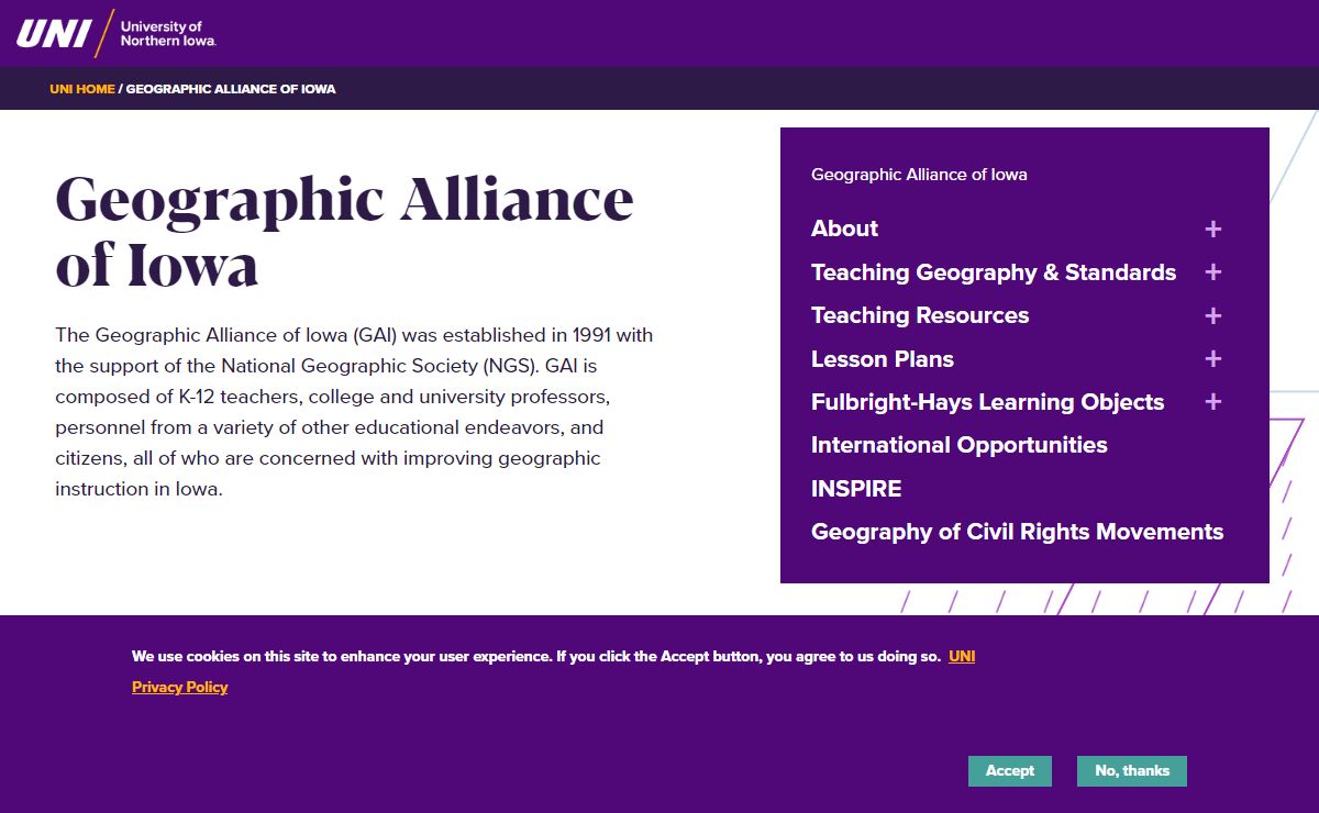 Geographic Alliance of Iowa | Geographic Alliance of Iowa
