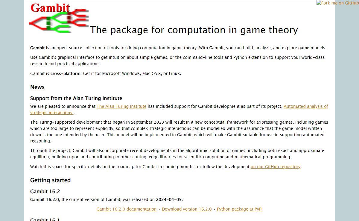Gambit: The package for computation in game theory