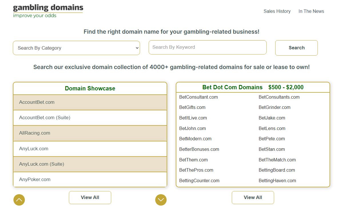 Gambling Domains – improve your odds