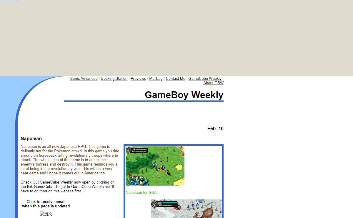 GameBoy Weekly