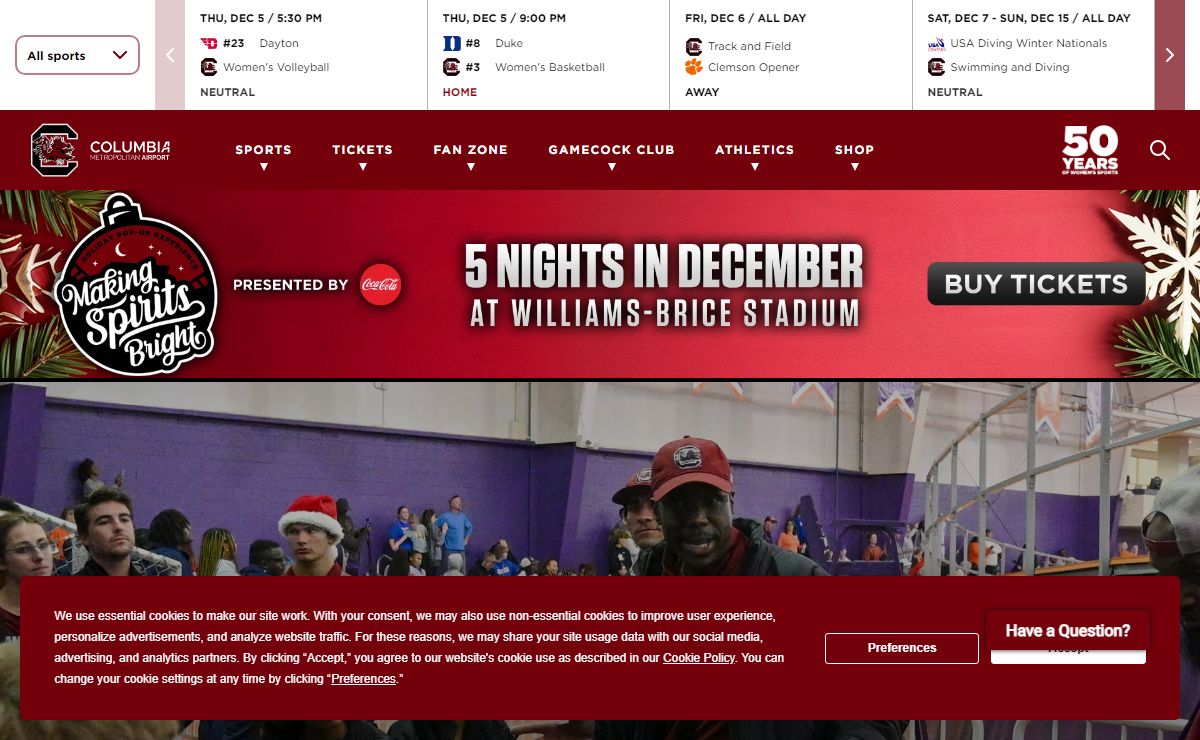 University of South Carolina Athletics – Official Athletics Website