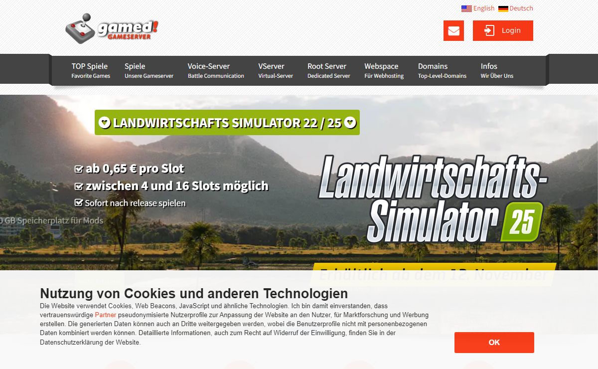 Game-Server mieten — gamed!de Gameserver