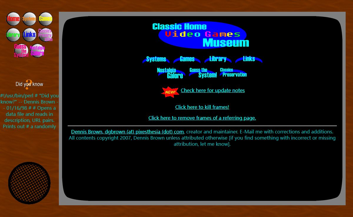 Classic Home Video Games Museum