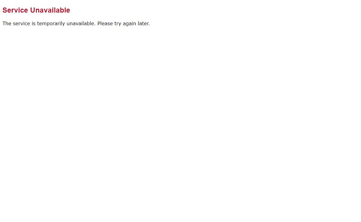 Service Unavailable