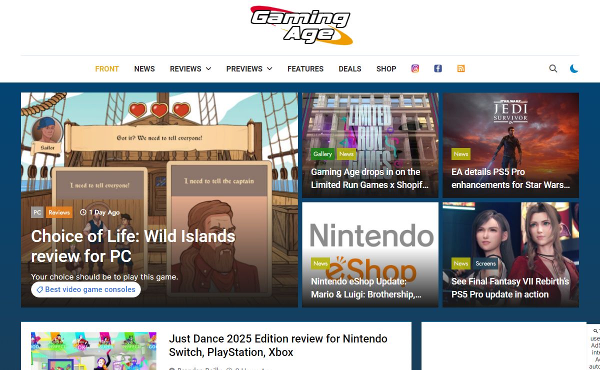Gaming Age - Video Game News, Reviews & Deals