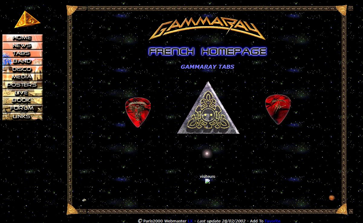 Gamma Ray Tabs French Homepage