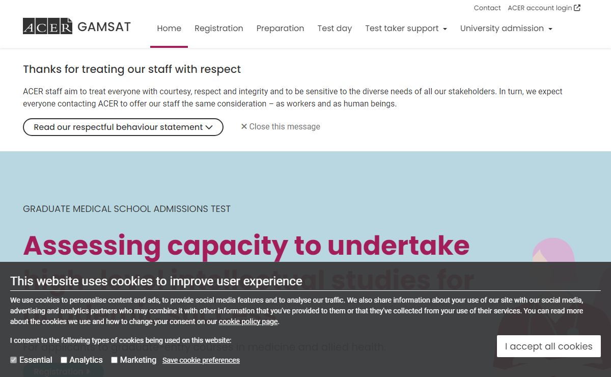 Home - Graduate Medical School Admissions Test - GAMSAT