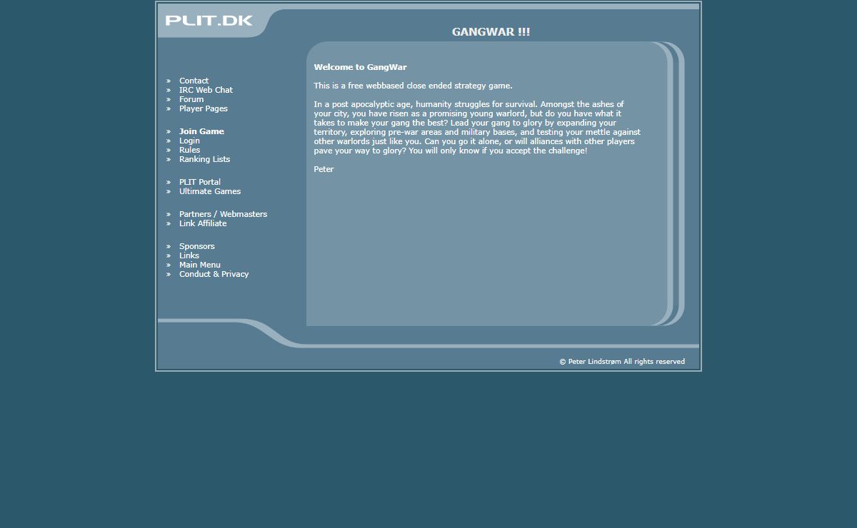 GangWar - Free online web based strategy gang war game