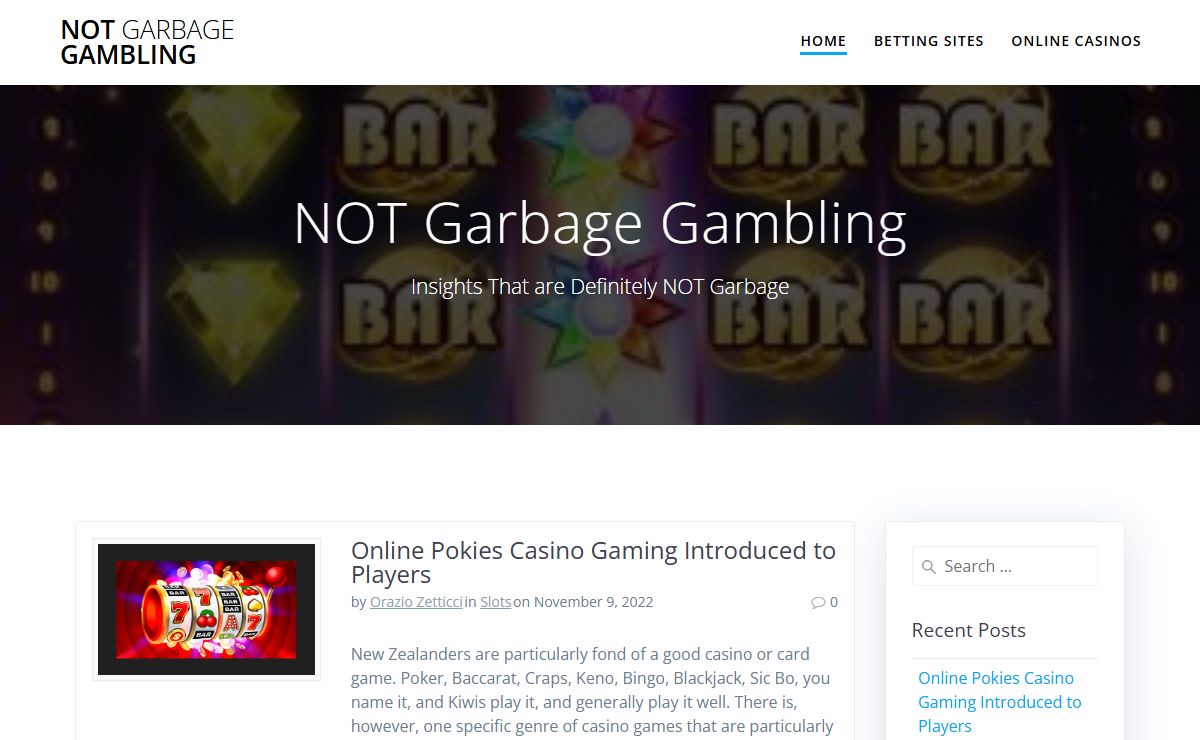 NOT Garbage Gambling - Casino & Sports Betting Insights That are Definitely NOT Garbage