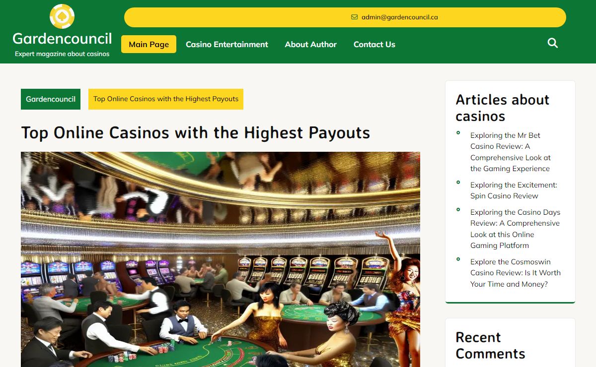 Top Online Casinos with the Highest Payouts - Gardencouncil
