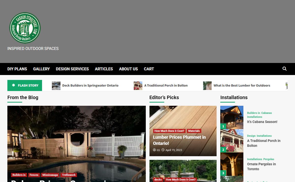 Garden Structure .com -- Pergolas, Decks, Fences and Cabanas