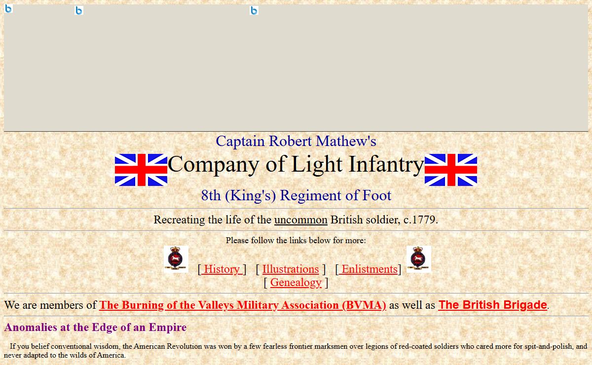 Captain Robert Mathew's Light Infantry