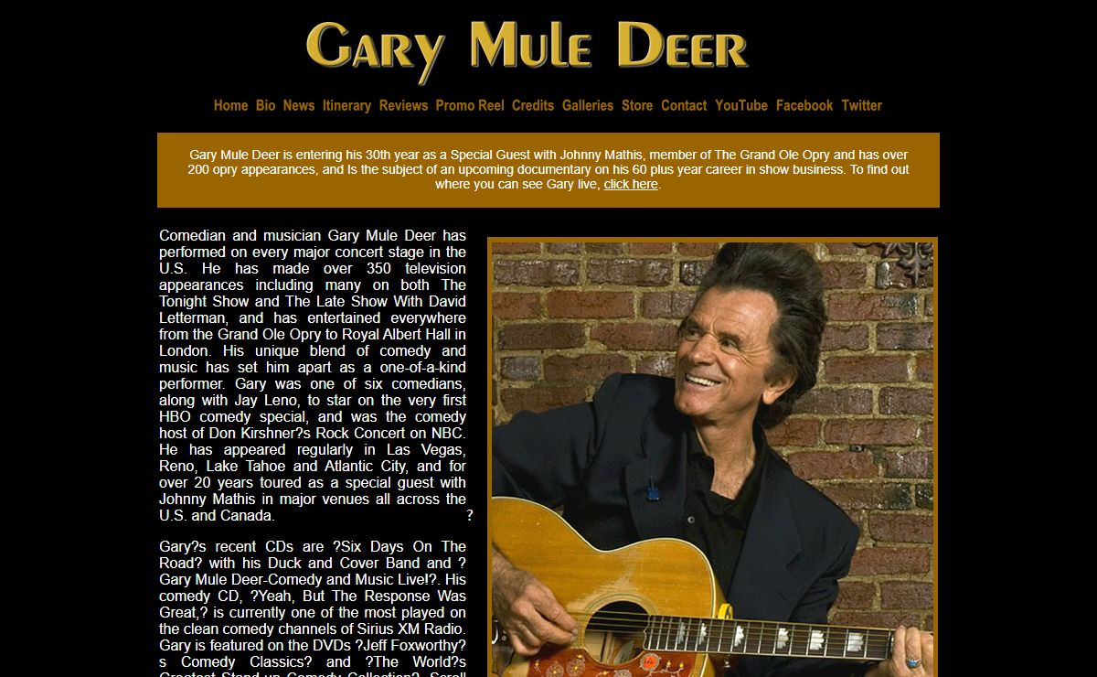 Gary Mule Deer, Comedy, Musician, Entertainment