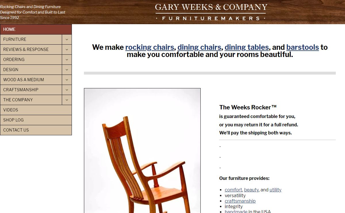 A U.S. company of artisans: father, son, and… | Gary Weeks & Company