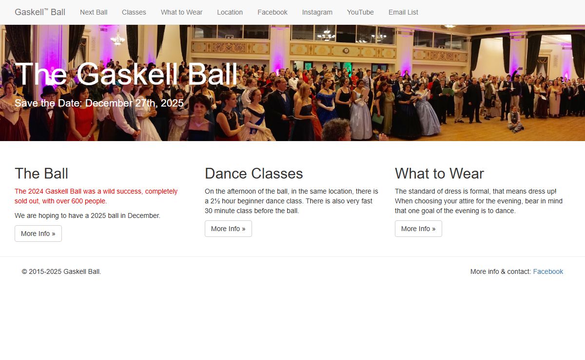 The Gaskell Victorian Ball - Home Page