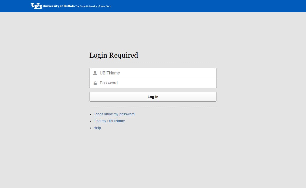 UBITName Login: Authentication Required - University at Buffalo