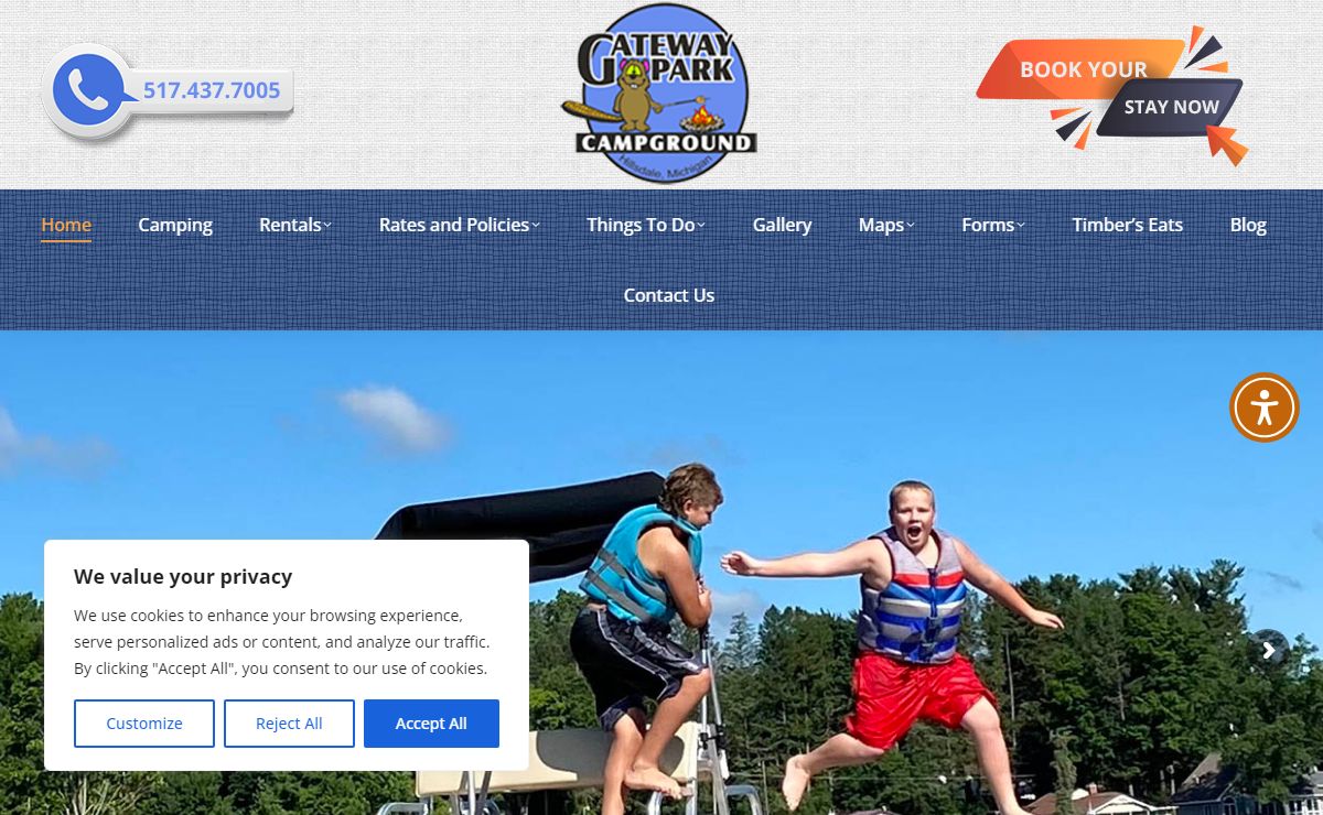 Gateway Park Campground | Family Camping near Irish Hills, MI