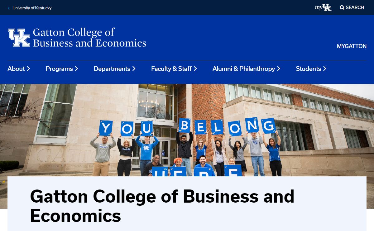 Home | Gatton College of Business and Economics