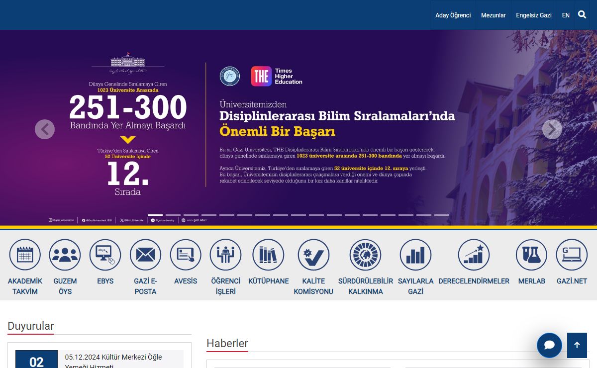 Gazi Üniversitesi | Gazili Olmak Ayrıcalıktır