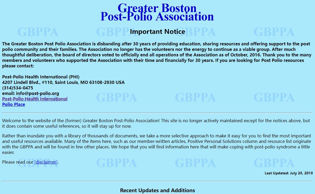 Greater Boston Post-Polio Association