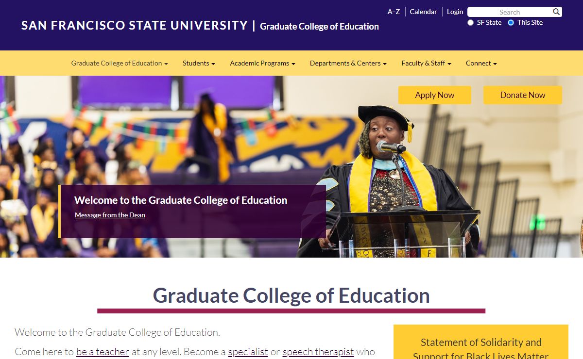 Graduate College of Education | San Francisco State University