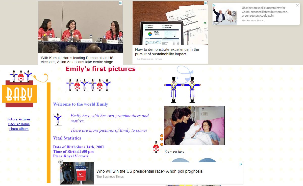 Emily's first pictures