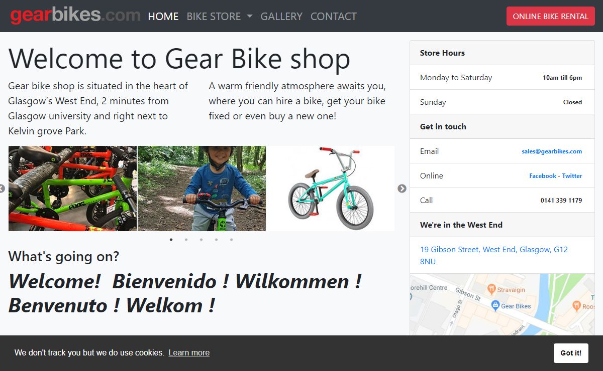 GEAR BIKES, GLASGOW - HOME