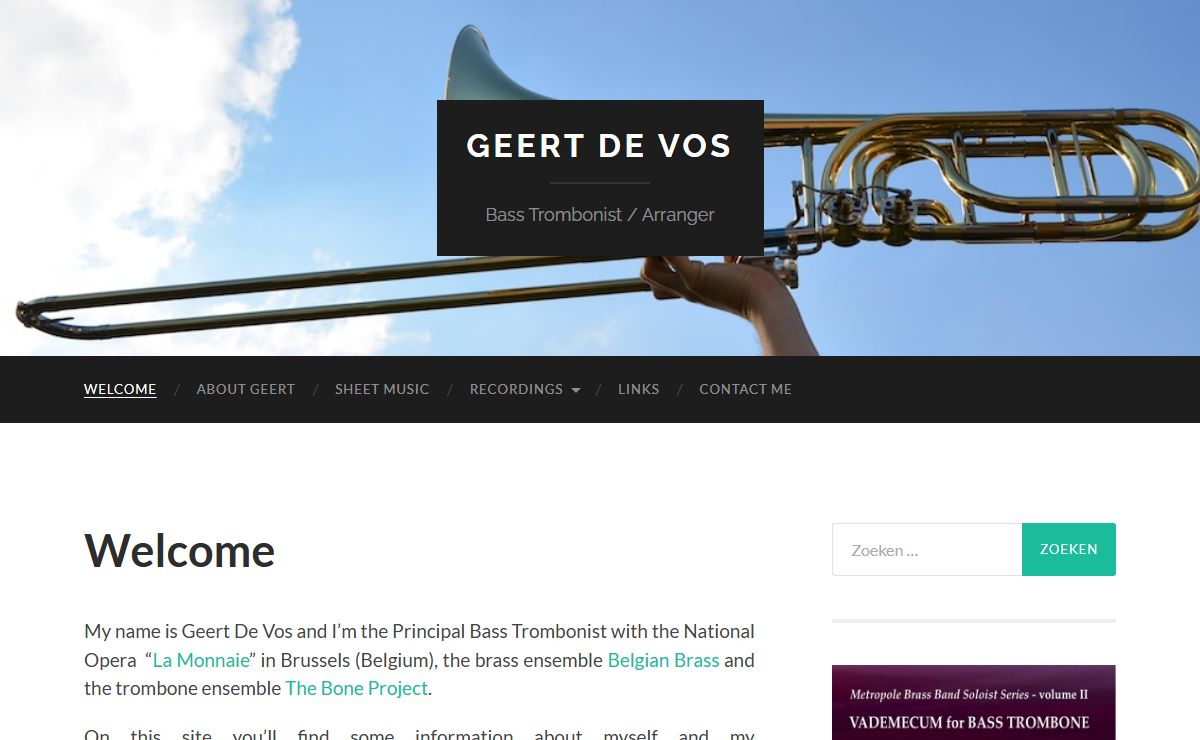 Geert De Vos – Bass Trombonist / Arranger