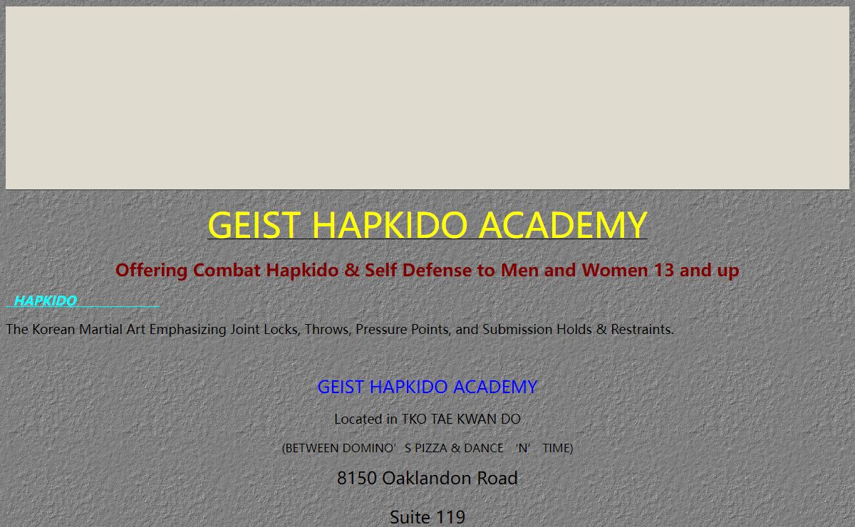 GEIST HAPKIDO ACADEMY
