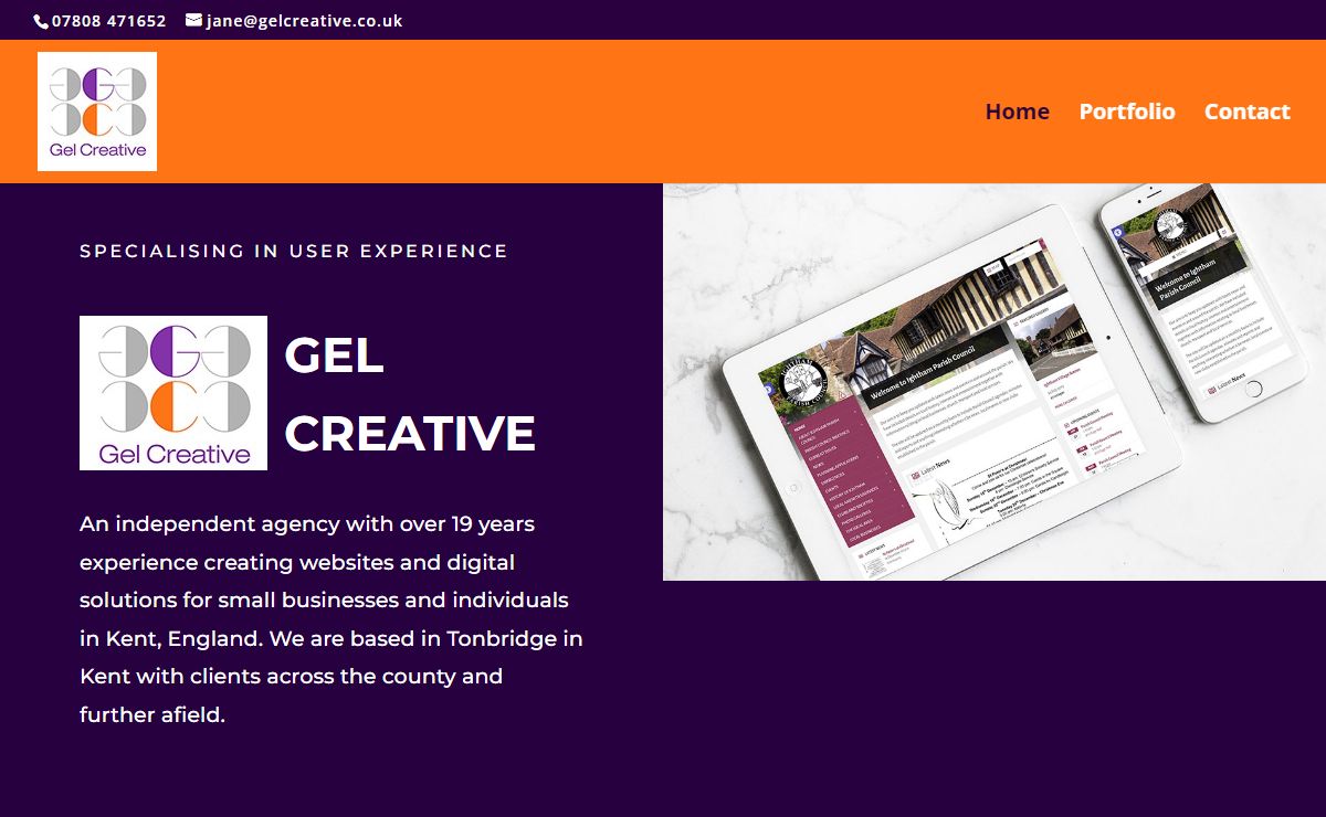 Website design for organisations and small businesses in Kent - Gel Creative