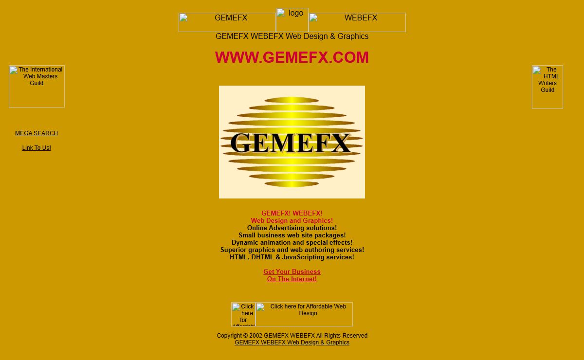 WWW.GEMEFX.COM Web Design & Graphics