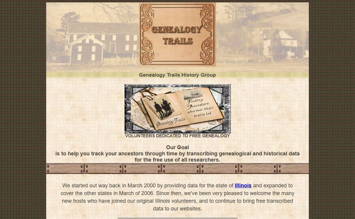 Start your free family research at Genealogy Trails