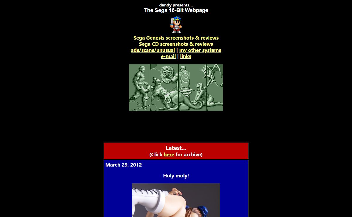 The Sega 16-Bit Webpage
