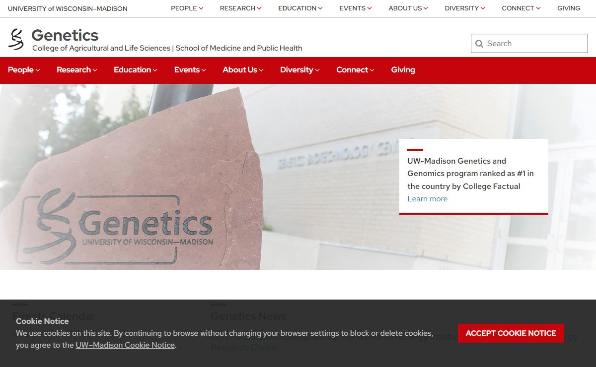 Genetics – College of Agricultural and Life Sciences | School of Medicine and Public Health – UW–Madison