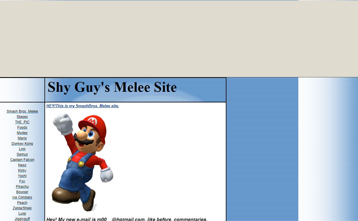 Shy Guy's Melee Site