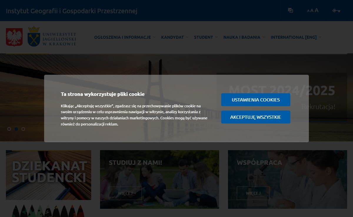 Instytut Geografii i Gospodarki Przestrzennej - Uniwersytet Jagielloński