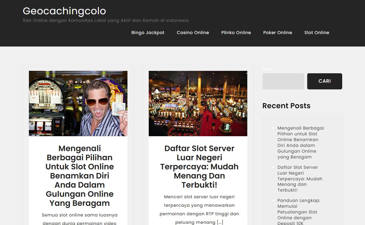 Geocachingcolo - Slot Online dengan Komunitas Lokal yang Aktif dan Ramah di Indonesia
