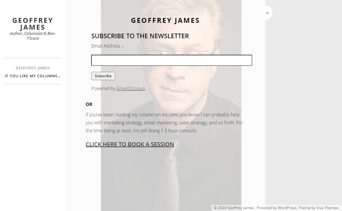 Geoffrey James – Author, Columnist & Bon-Vivant