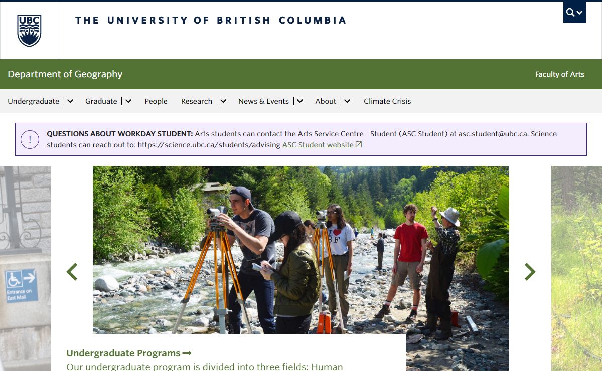 The Department of Geography | University of British Columbia
