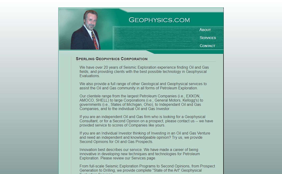 Geophysics.com -- Sperling Geophysics Corporation