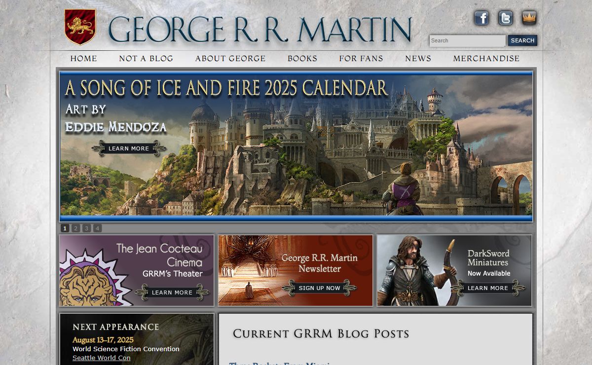 George R.R. Martin | Website of author George R.R. Martin