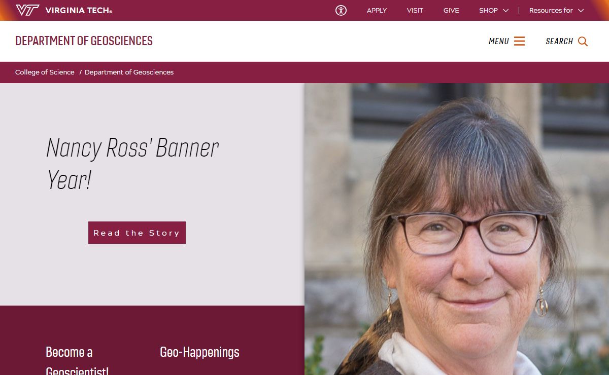 Department of Geosciences | Department of Geosciences | Virginia Tech