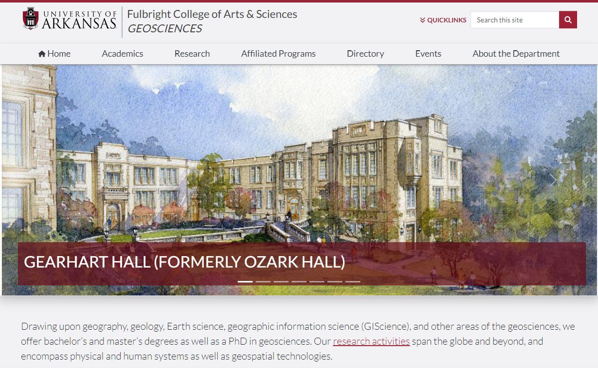 Home | Geosciences | University of Arkansas