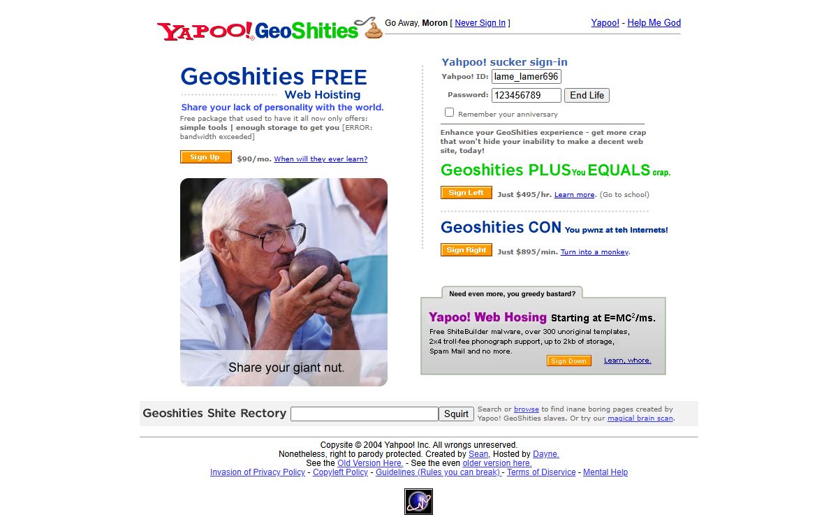 Yapoo! GeoShities