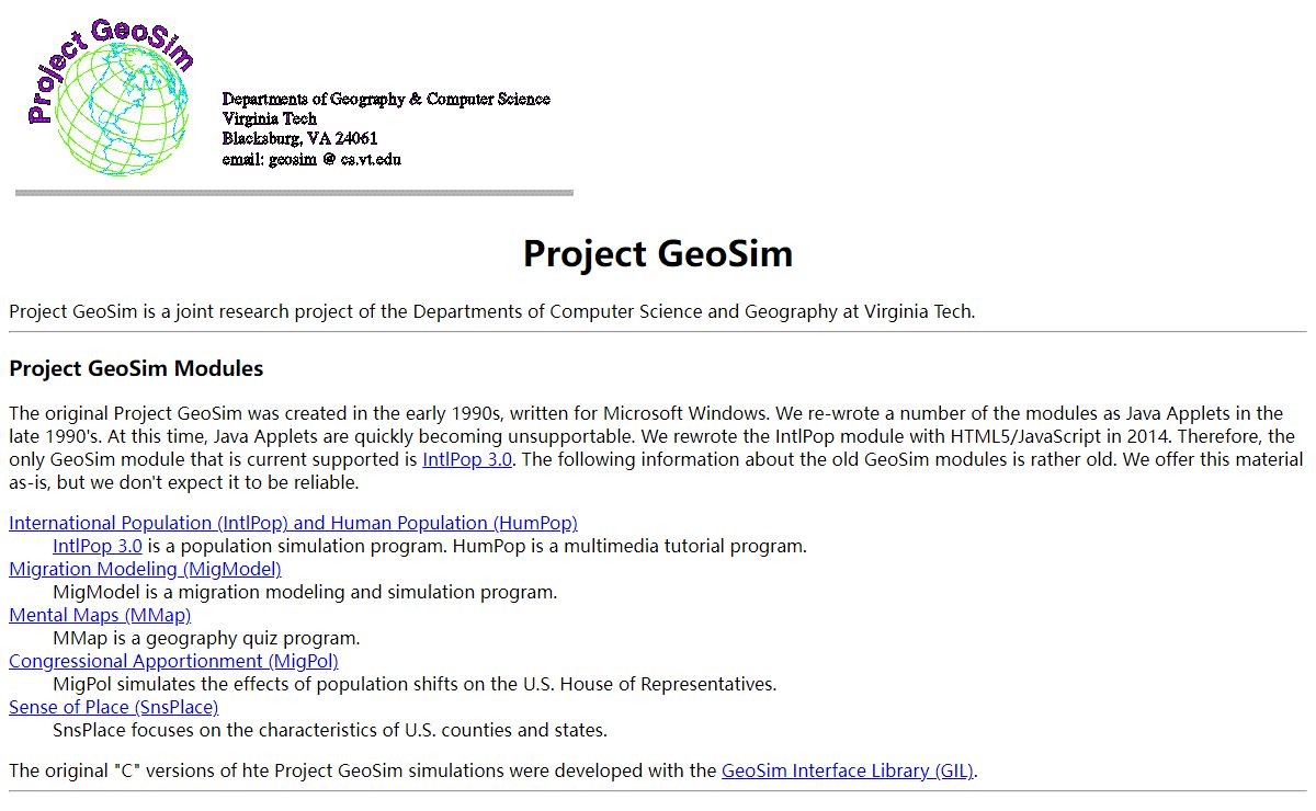 Project GeoSim - Geography Education Software