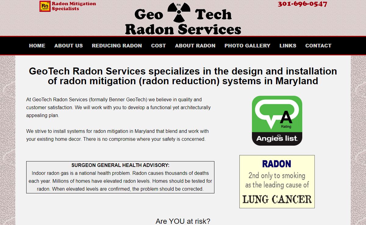 GeoTech Radon Services - Radon Mitigation Maryland/Virginia/DC