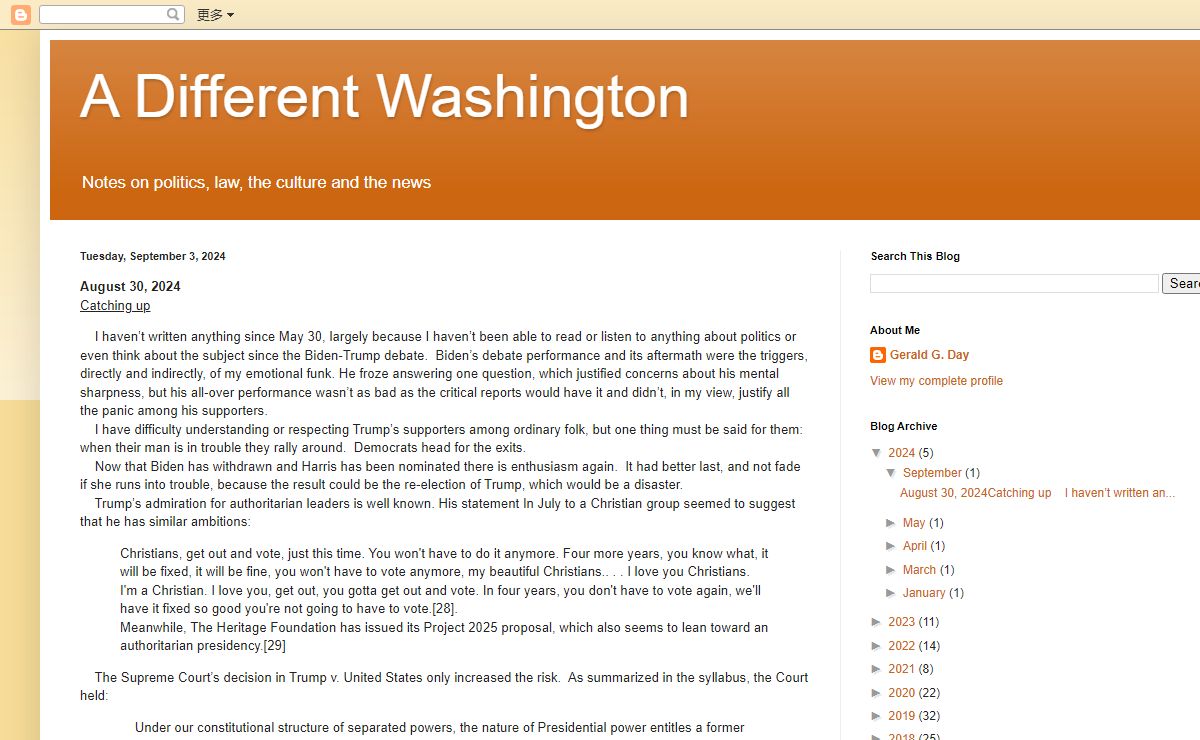 A Different Washington