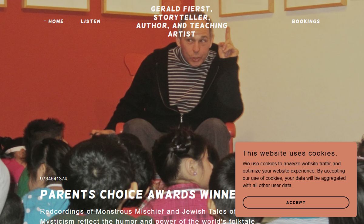 Gerald Fierst, Storyteller, Writer, and Teaching Artist